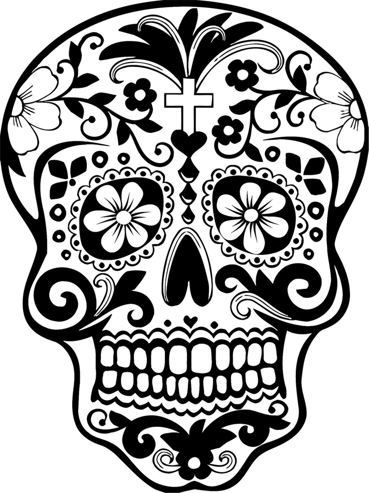 Mexican skull clipart 