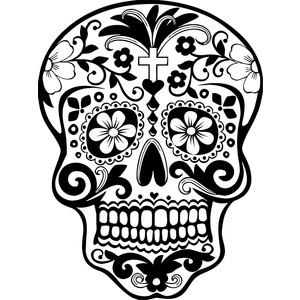 Free mexican skull clipart no background 