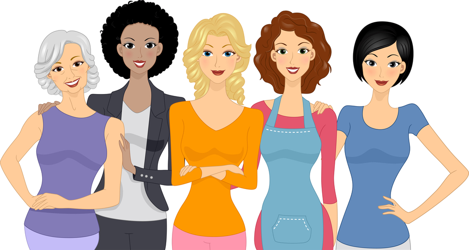 clipart women working