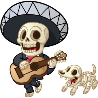 mariachi day of the dead cartoon - Clip Art Library