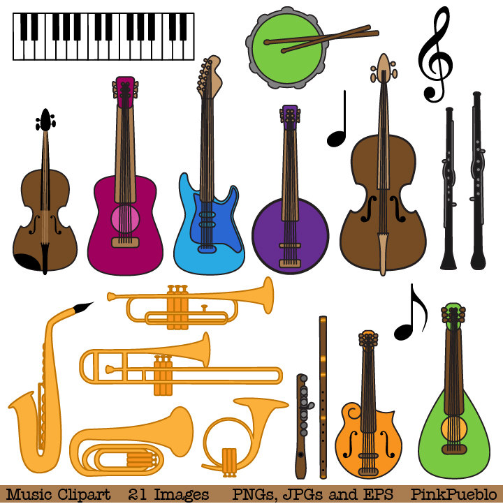 Band musical instruments clipart