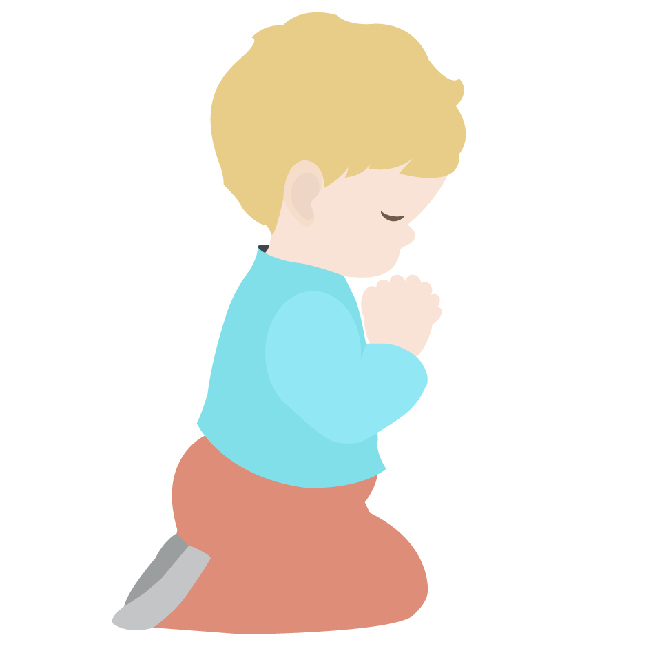 Child Praying Clipart 