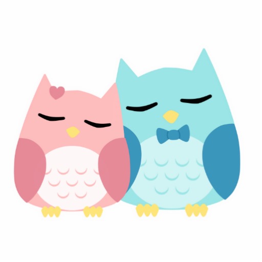 Owl couple clipart 