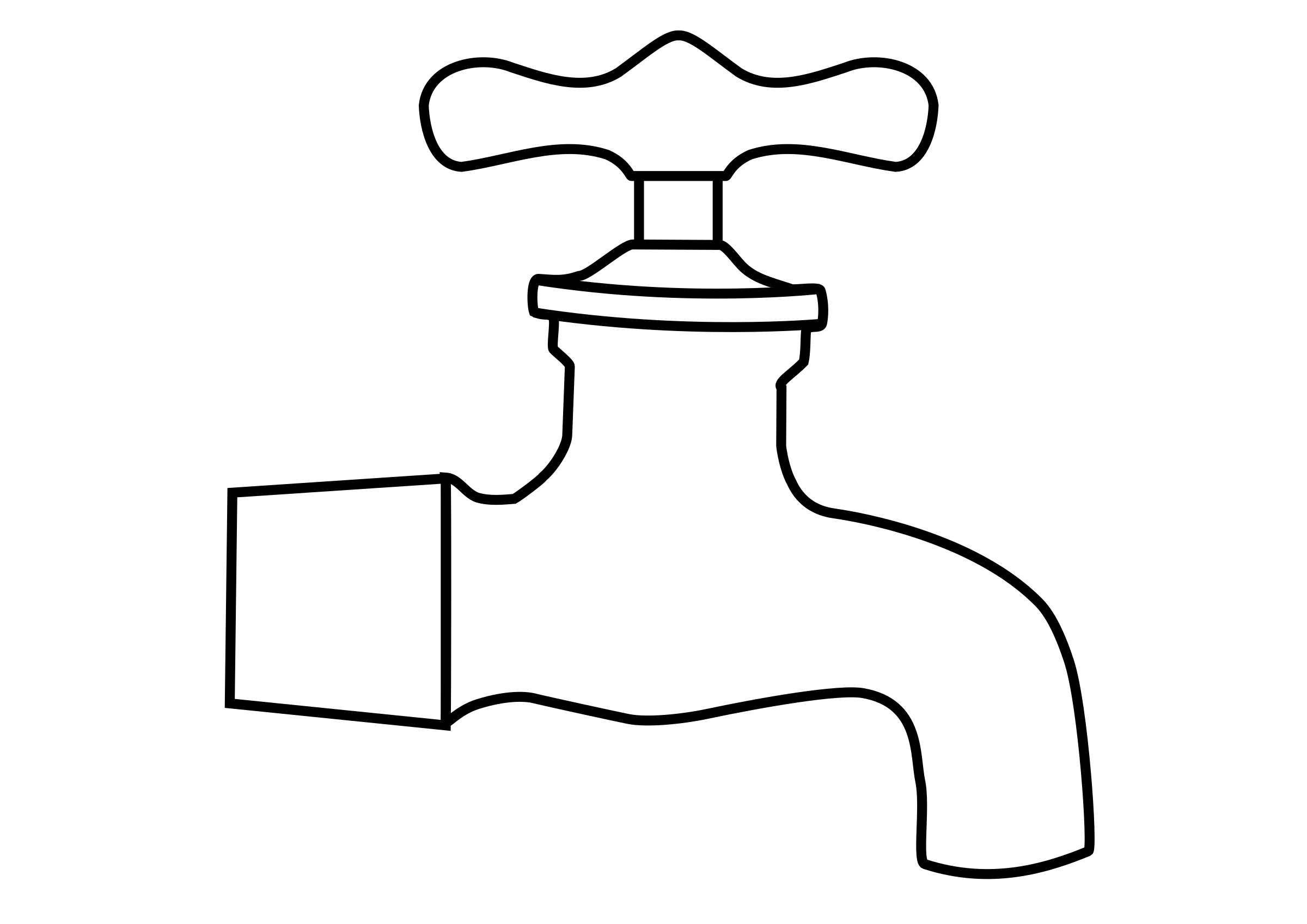 Water Faucet Coloring Page