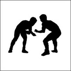 Sports Clipart Image of Wrestling Match 