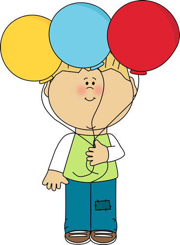 kid with balloon clipart png