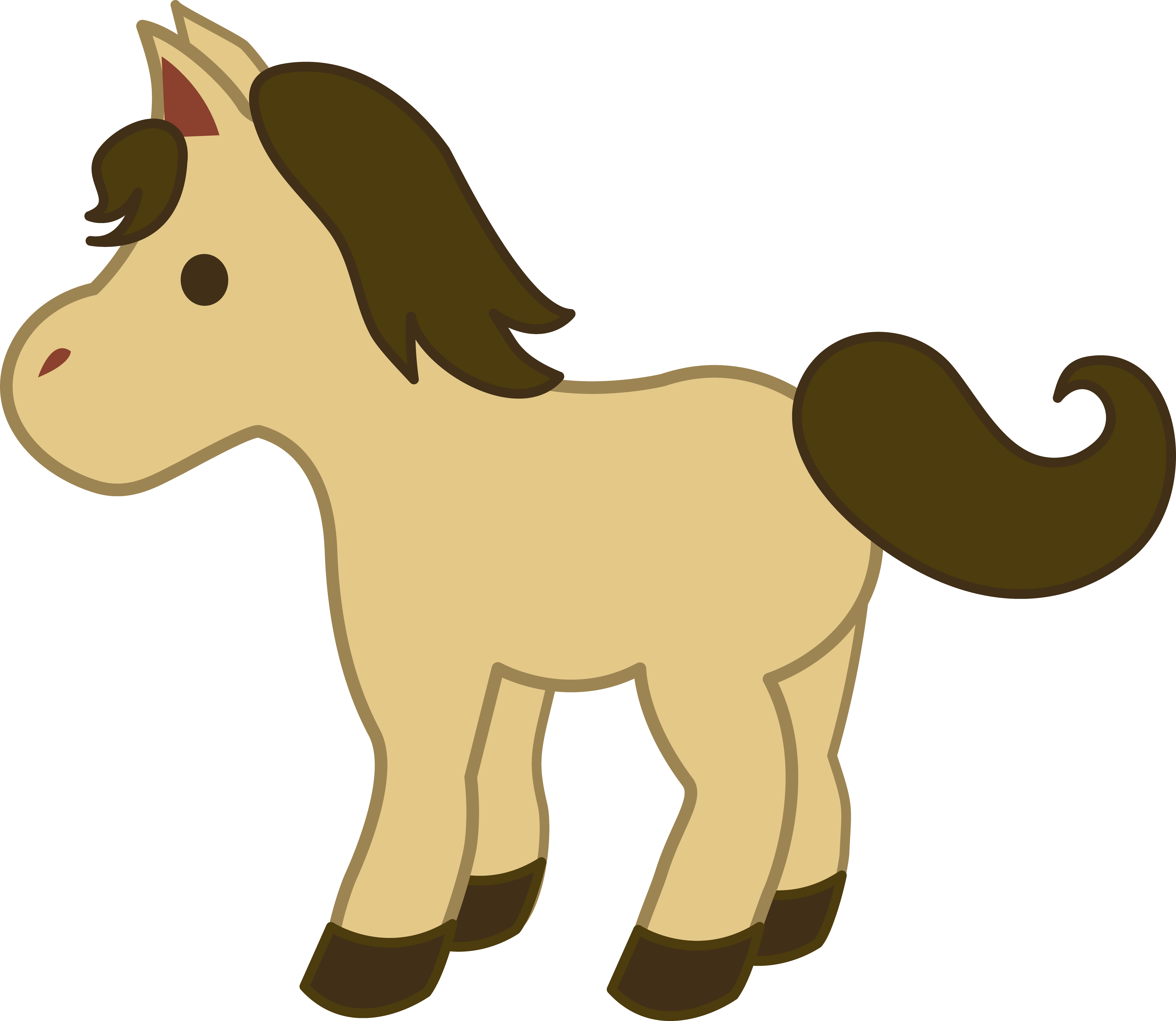 clipart horses cartoon - Clip Art Library