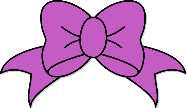 Purple Cheer Bow Clipart 