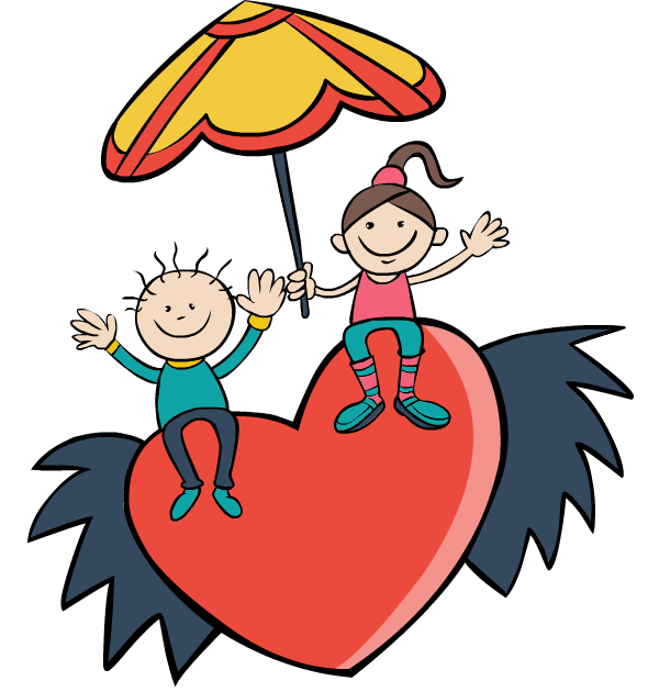 clip art valentines day girl boy happy couple love heart wings 