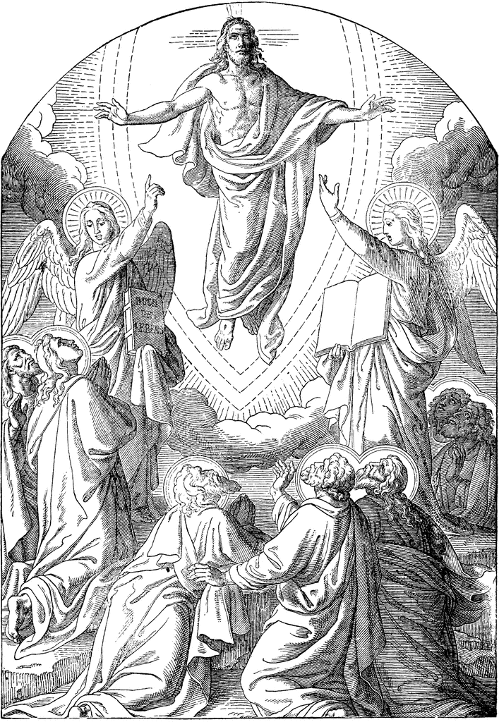 Clip Art Of Jesus Ascending Into Heaven Clipart 