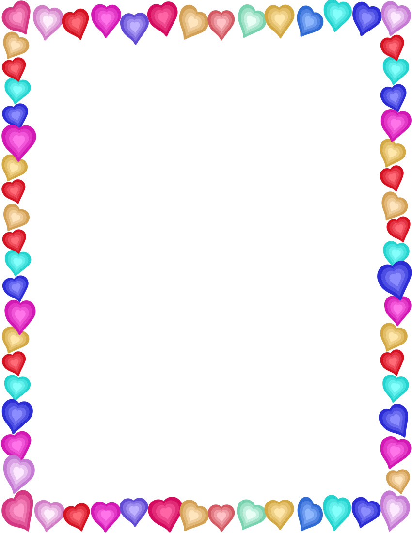 Free Valentine Borders Printable