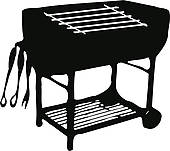 Bbq Grill Clipart Black And White 