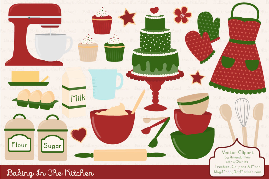 Professional Christmas Baking Clip Art Set With 64 Designs 