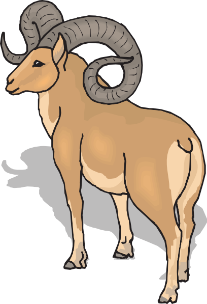 Ram horns clip art at vector clip art 