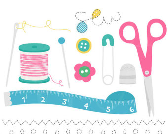 Sewing notions clipart 