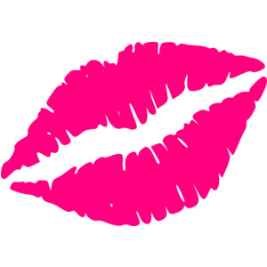 Pink kisses clipart 