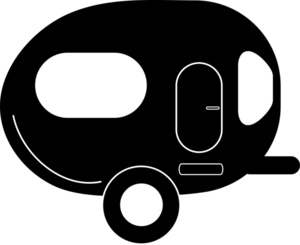 Black And White Camping Clipart 