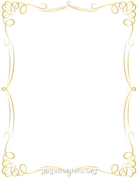 Golden Border: Clip Art, Page Border, and Vector Graphics 