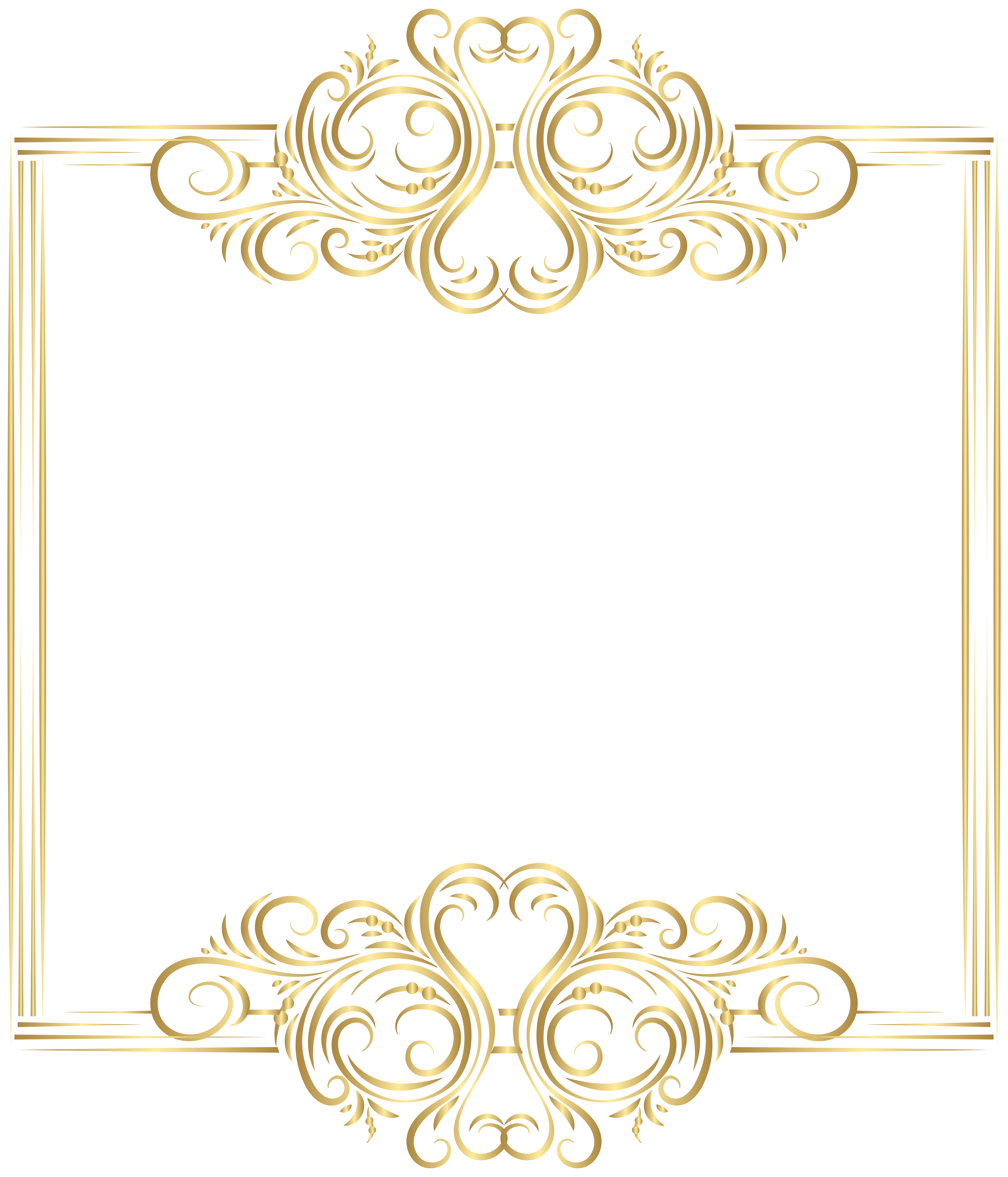 Gold Border Frame PNG Clip Art 