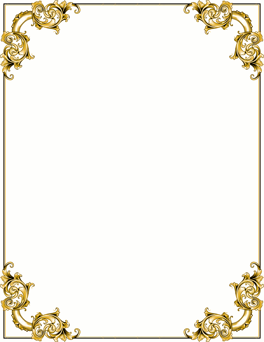 Elegant Gold Border Clipart 