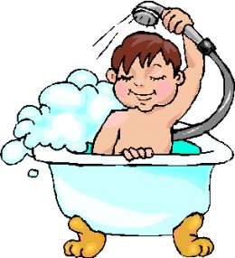 Baby Bath Time Clipart 