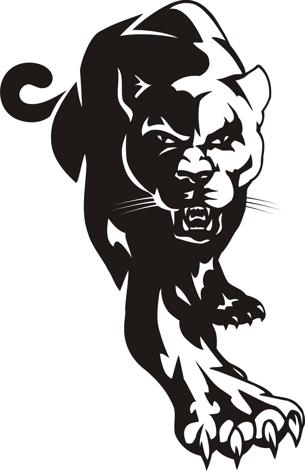Cougar head clip art cougar panther mascot head vector graphic 
