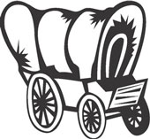 Covered wagon clipart 