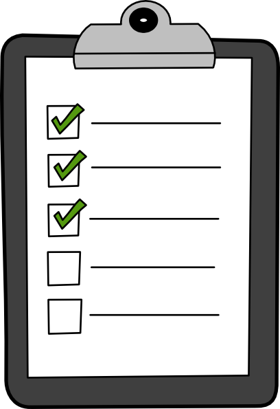 Clipboard Checklist Clipart 