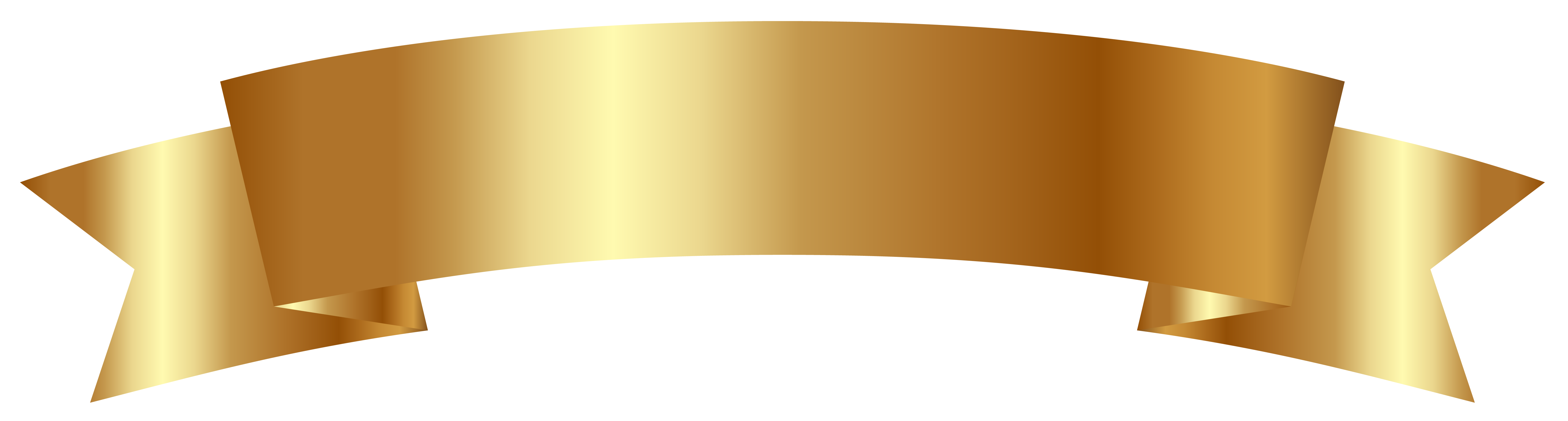Banner Gold Clipart PNG Image 
