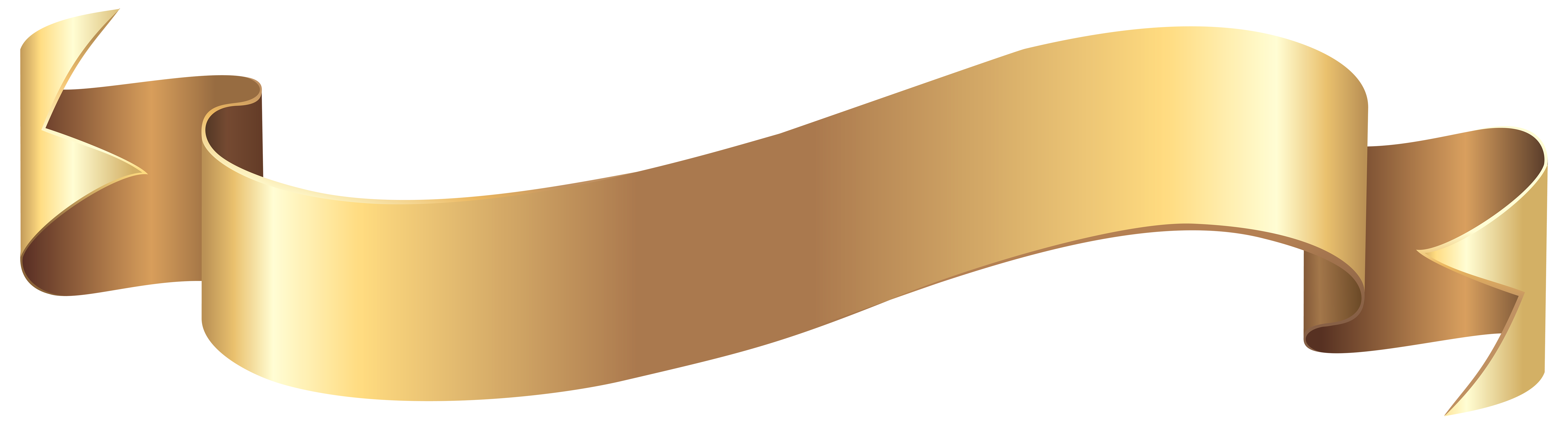 Gold Banner PNG Clip Art Image 