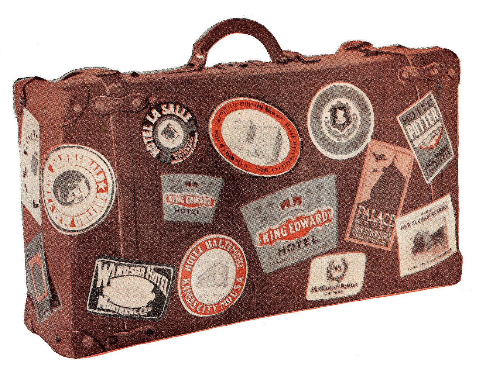 travel stickers on luggage