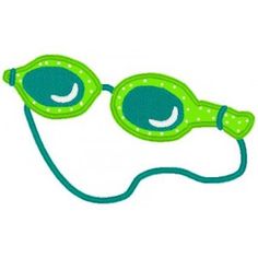 Swimming Goggles embroidery design 