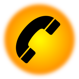 Orange Phone Icon Clip Art at Clker 