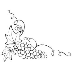 Clipart of an Olive Green Grape Vine and Swirl Page Border 