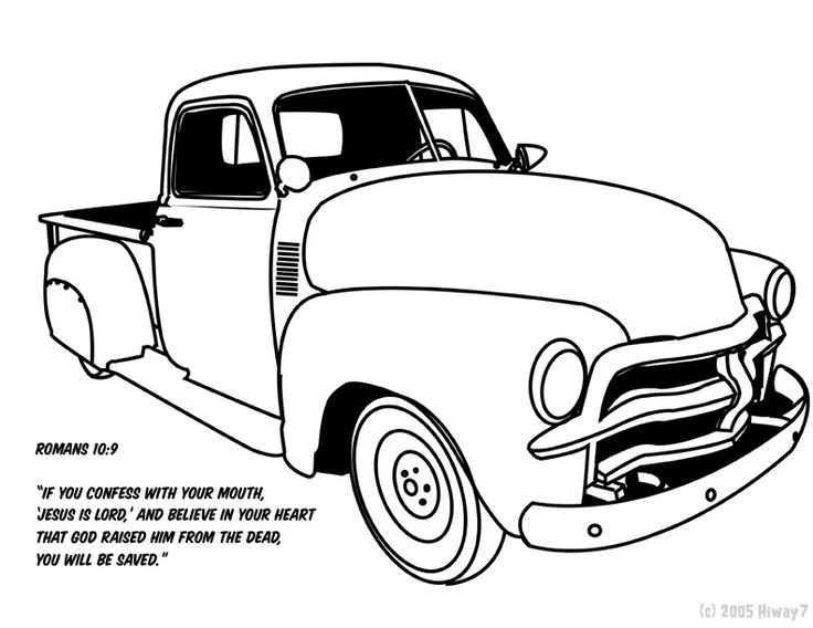 Old chevy truck clipart 