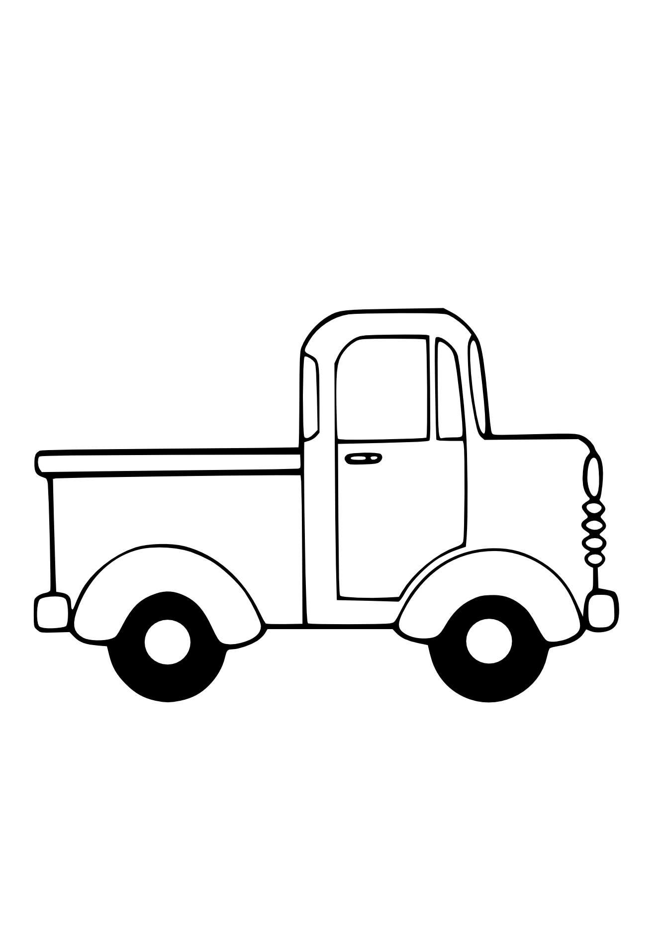 Old Truck Black And White Clipart 