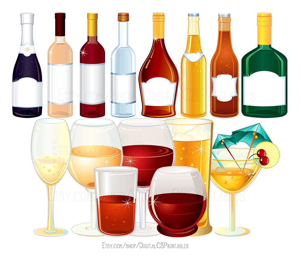 Wine bottle clipart 