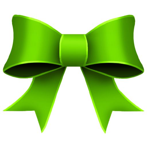 Green christmas bow clipart 