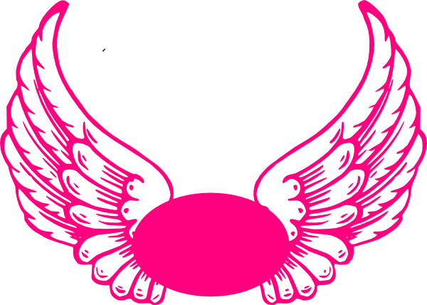 Hot Pink Guardian Angel Wings Clip Art at Clker 