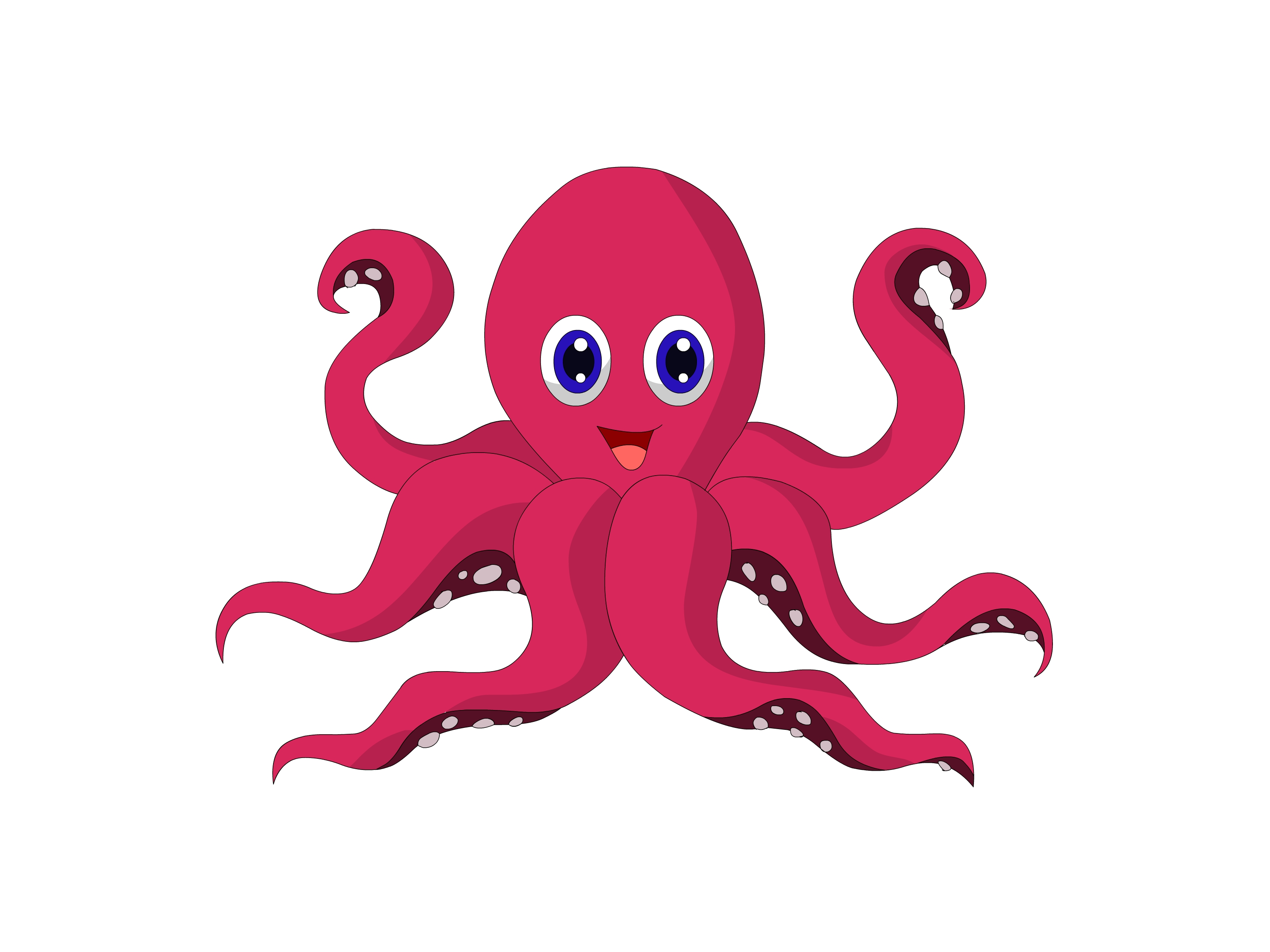 Cartoon Picture Of Octopus 