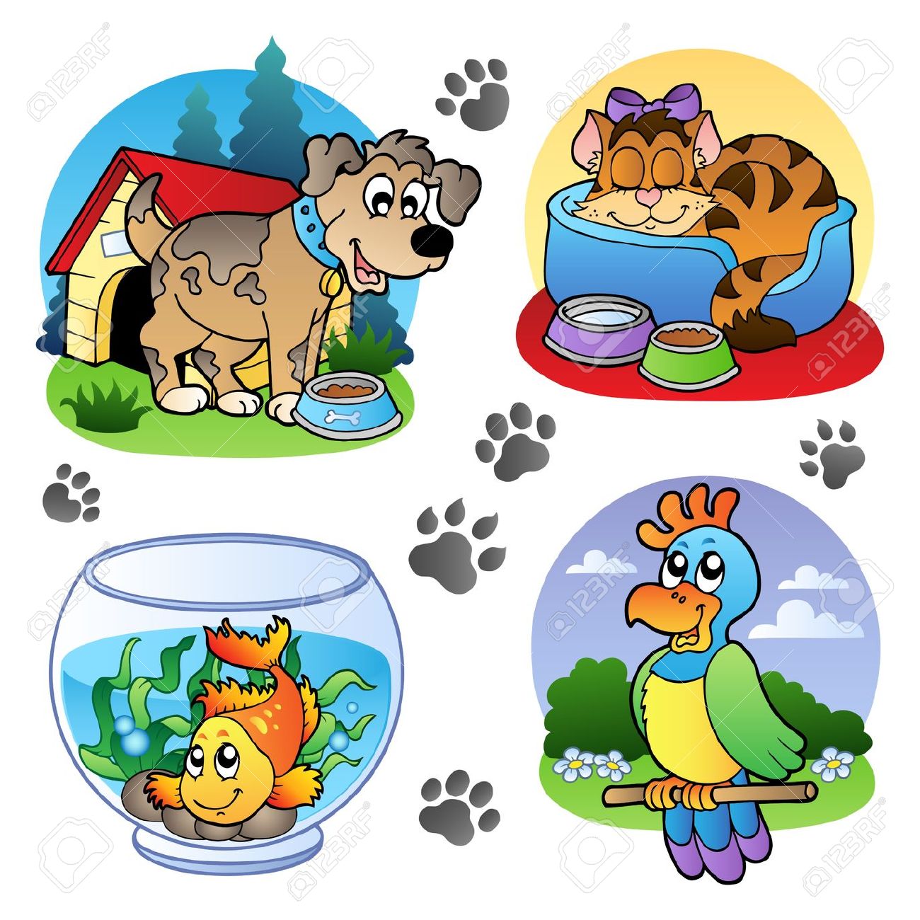 cartoon clipart pet animals - Clip Art Library