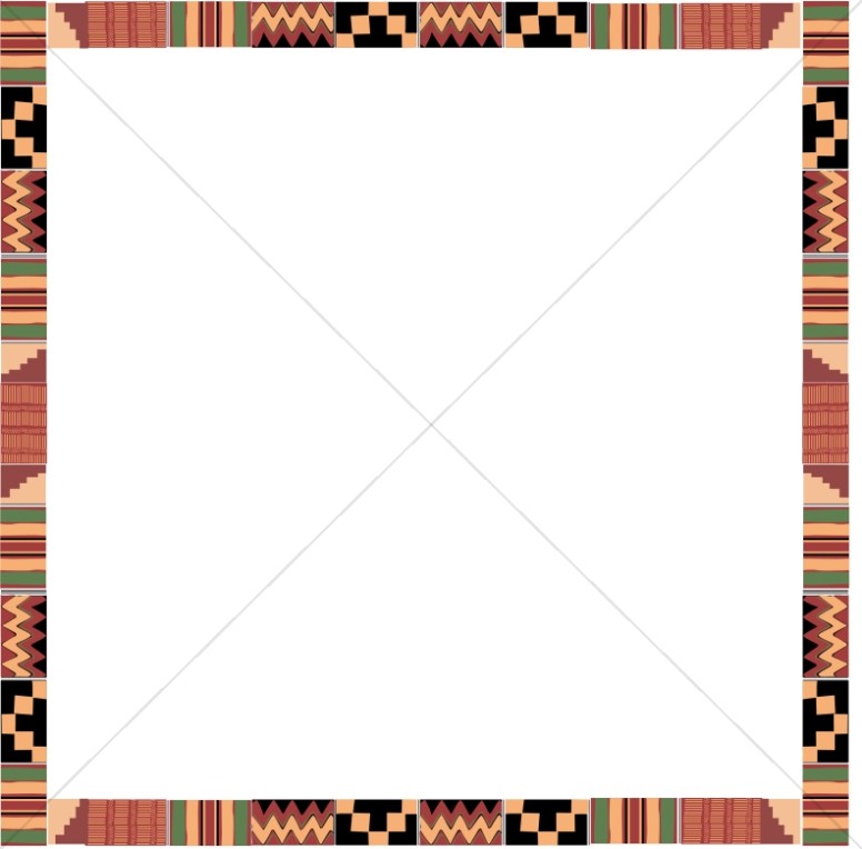 african borders and frames