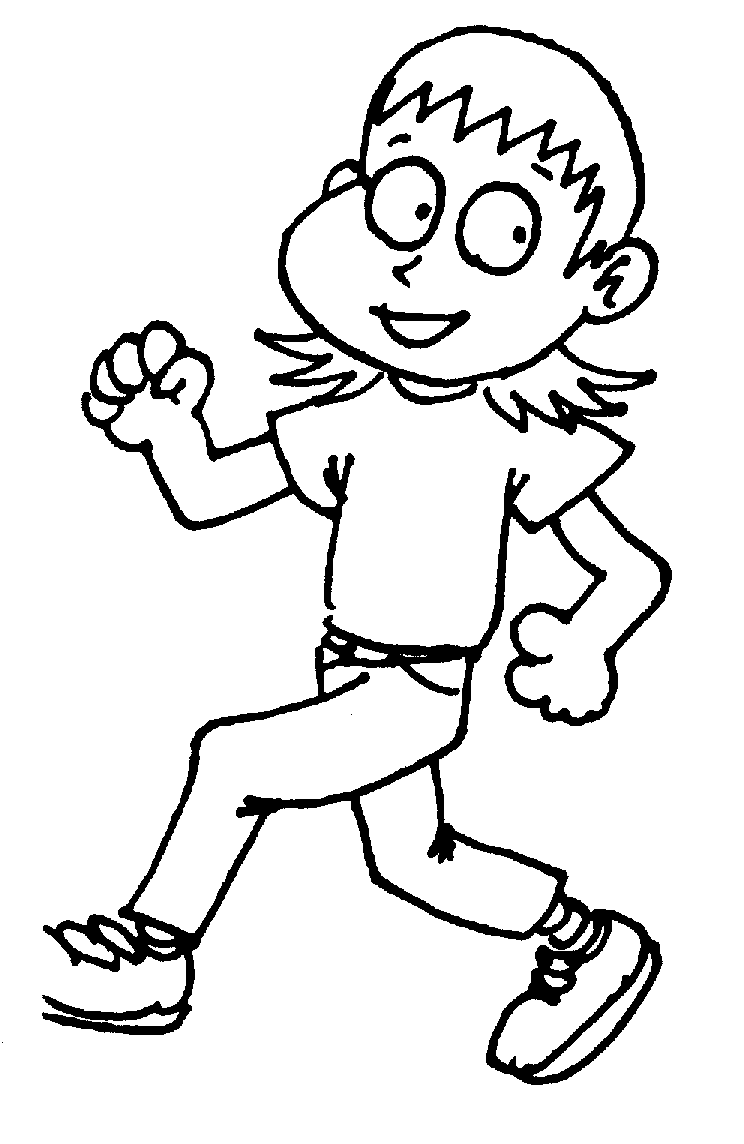 Healthy person clipart black and white 