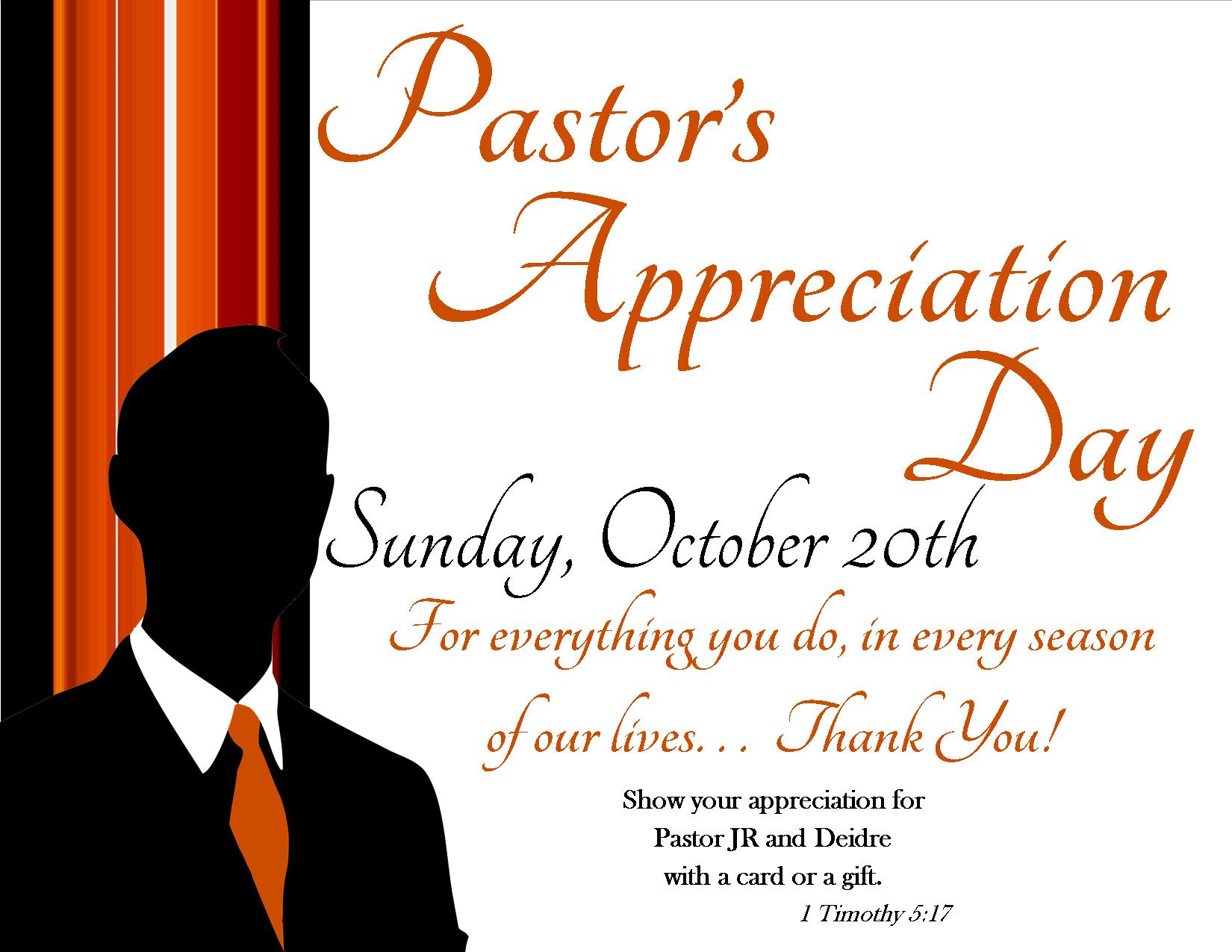 Pastor Appreciation Day Program Template Printable Form, Templates and Letter