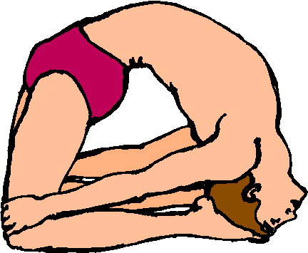 Yoga stretching clipart 