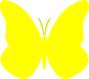 Clipart of a yellow butterfly 