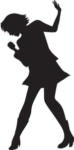 Male Singer Silhouette Clipart 