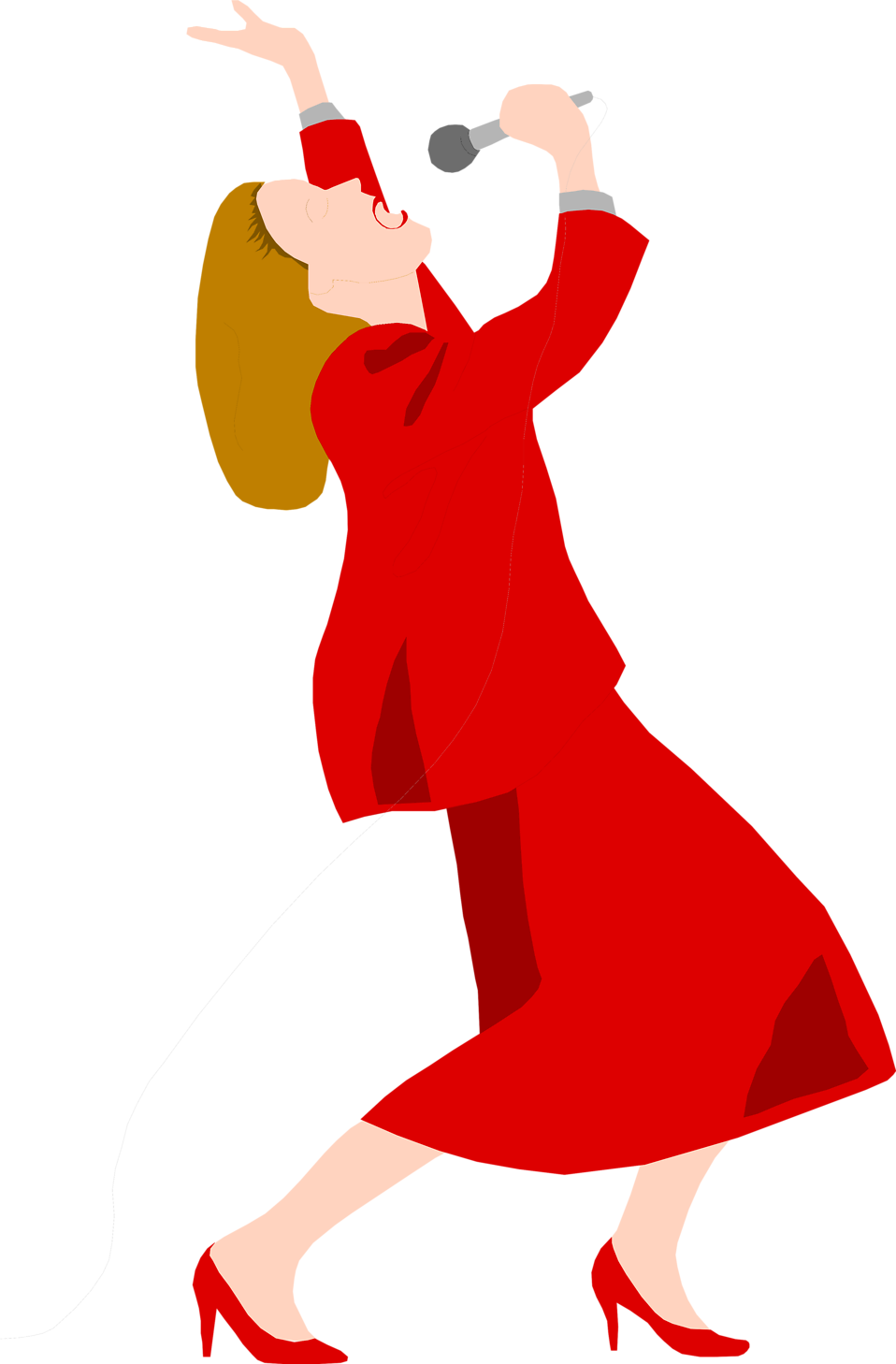Lady Singer Clipart 