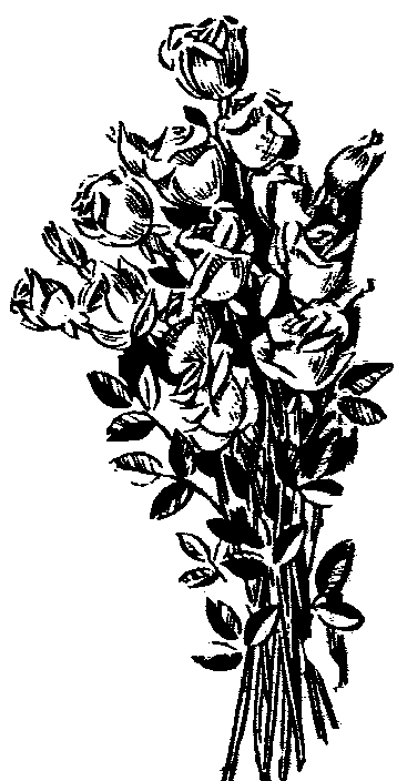 Clip Art Black And White Bouquet Clipart 
