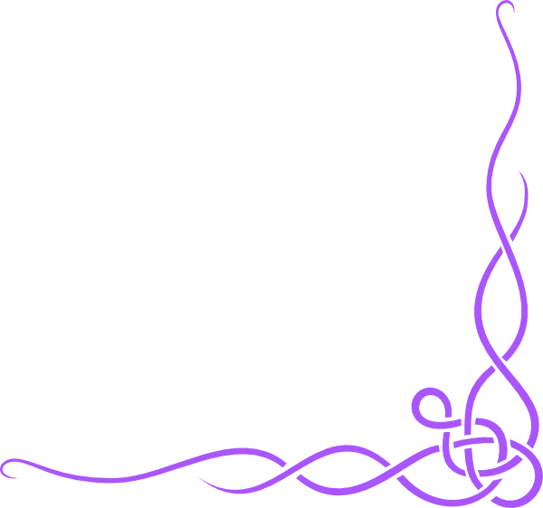 Purple Ribbon Border Clipart 
